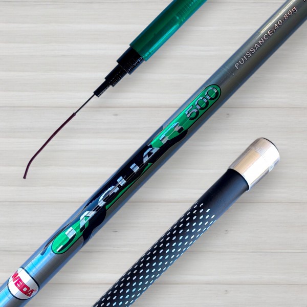 Телескопічна вудка для риболовлі Кайда (Kaida) Jaguar без кілець, тест 40-80г, довжина 5м